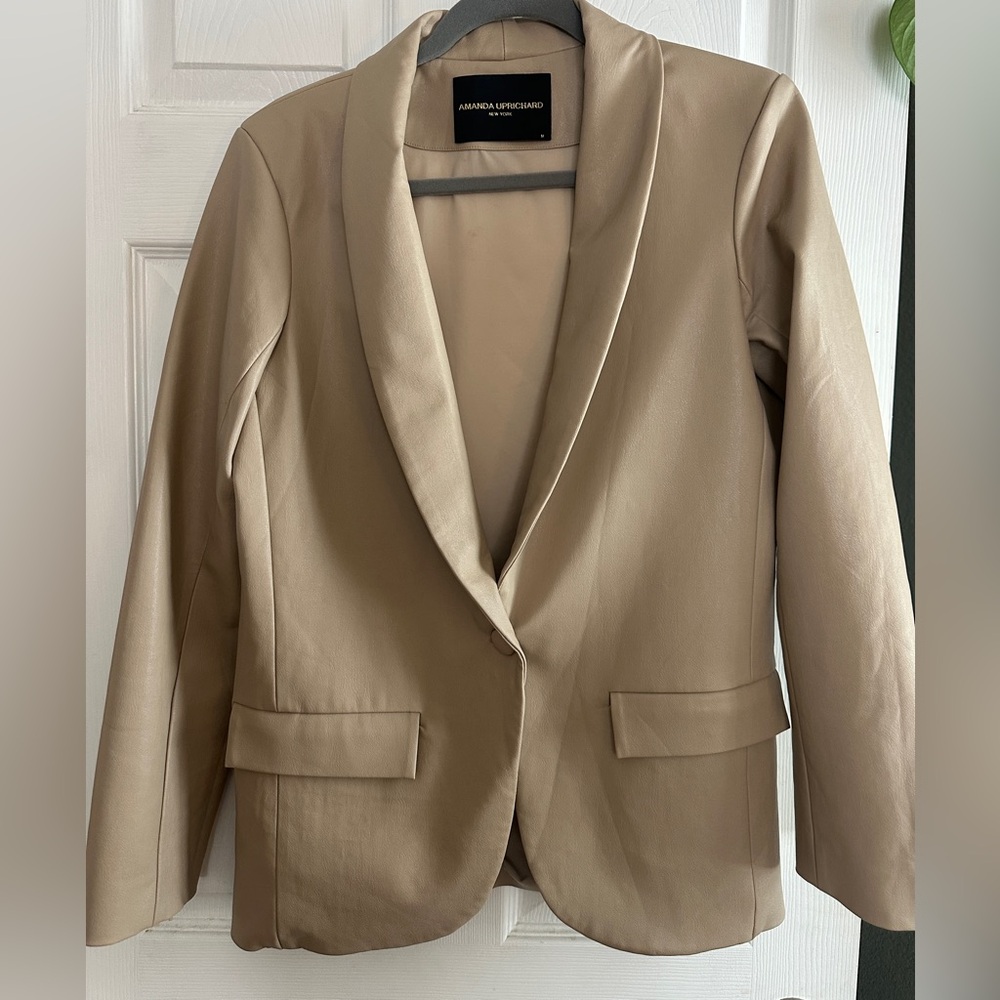 Amanda Uprichard Tan Jane Blazer Size Medium
